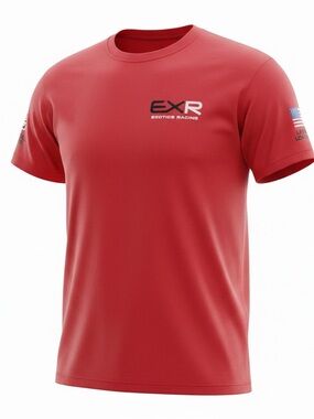 Red Short-Sleeve Crew Neck T-Shirt
